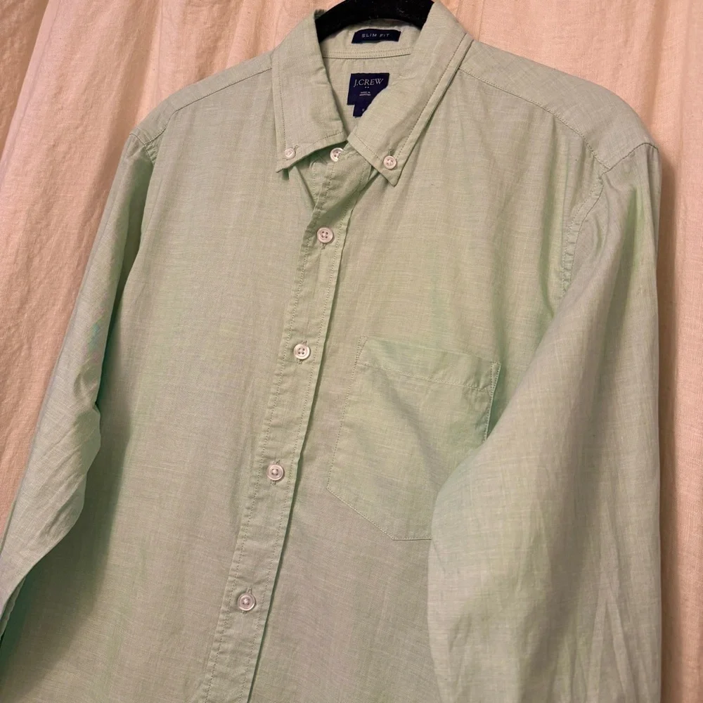 J. Crew Pastel Green Shirt